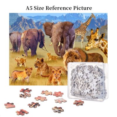 Savannah Animals Wooden Jigsaw Puzzle 500 Pieces Educational Toy Painting Art Decor Decompression toys 500pcs