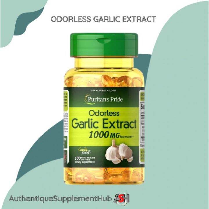 Puritan’s Pride Odorless Garlic Extract 1000 mg 100 Softgels Lazada PH