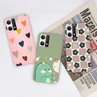 เคสซิลิโคนนิ่มลายดอกไม้เคสโทรศัพท์หน้ายิ้มน่ารักสำหรับ OPPO Reno 7ชิ้นเคสสำหรับ OPPO Reno 7 F21 Pro เคสฝาครอบหลังใหม่ป้องกันกระเป๋าปลอกหุ้ม