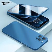 Zroteve 360 Full Cover For iPhone 14 12 11 13 Pro Max Mini X XS XR Case Tempered Glass + PC Back Cover For iPhone14 Plus Cases