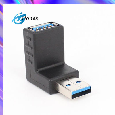 อะแดปเตอร์ Usb Usb ตัวผู้ตัวเมียรูปตัวแอลโค้งลง90องศาสายต่อขยายส่งข้อมูล Usb 3.0