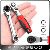 Socket Mini Wrench Double Ended Quick Release Socket Ratchet Wrench Hexagon Spanner Rod Screwdriver Bit Mechanical Tools