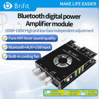 Brifit ZK-1602T Bluetooth 5.0 โมดูลเครื่องขยายเสียงดิจิตอล TDA7498E การปรับเสียงสูงและต่ำ AUX/Bluetooth/USB วิธีการป้อนข้อมูล 3 วิธี กำลังขับ 160W * 160W มาพร้อมกับซอฟต์แวร์การทำงานของแอป