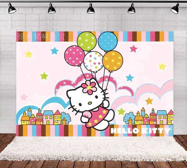 Sanrio Hello Kitty Birthday theme backdrop banner party decoration ...