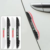 【cw】 Carbon Fibre Car Door Anti scratch Protector Strip Accessories for Skoda Fabia Octavia 2 Kodiaq Karoq Mk2 Kamiq