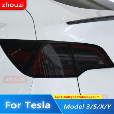 2 Pcs For Tesla Model 3 X Y S Car Headlight Tint e Black Film Protection Transparent TPU Sticker Accessories