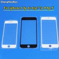 【 AN boutique 】  ChengHaoRan 10ชิ้นจอแอลซีดีหน้าจอสัมผัสกระจกเลนส์ด้านนอกสำหรับ iPhone 6 6กรัม6วินาทีบวก7 7กรัม8กรัม8จุด8บวกเปลี่ยนสีขาวสีดำ