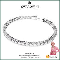 ?Swarovski?สร้อยข้อมือเพชร Matrix Tennis Round Cut,S925 สร้อยข้อมือแฟชั่นสตรีเงินสเตอร์ลิง,ของขวัญวันเกิดวันวาเลนไทน์