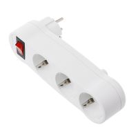 16A ปลั๊กแปลงประเภทยุโรป1ถึง3 Way EU Standard Power Adapter Socket