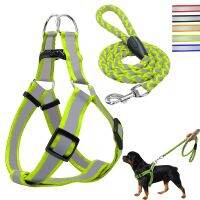 Dog Harness Walking Leash Set No Pullig Reflective Nylon Dogs Vest And Leads 5 Colors S M L For Small Medium Dogs