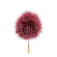[SUVIMOL] Pom Pom Ball (M) - Sangria ที่ห้อยปอมปอมขน Finland Fox Fur สีแดงเข้ม