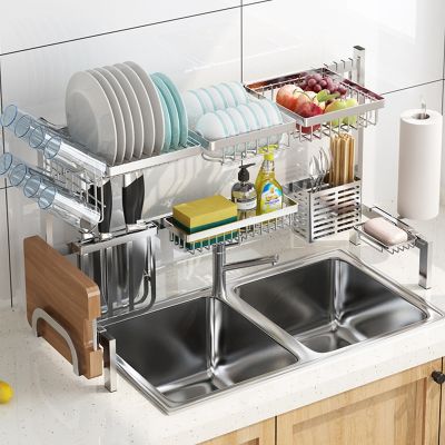 【CC】 Drain Dish Rack Accessories Storage Organizer Fruit Baskets Sink Drying