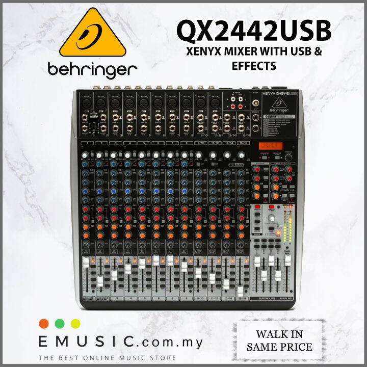 Behringer QX2442USB 24Input Bus Mixer with XENYX Mic Preamp Compressor