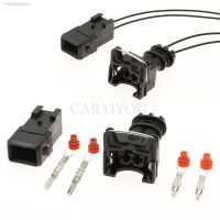 ▪◈▨ 1 Set 2 Pin Male Female 3.5MM Tyco AMP Junior Power Timer Fuel Injector EV1 Waterproof Connector Ignition Coil Plug 282189-1