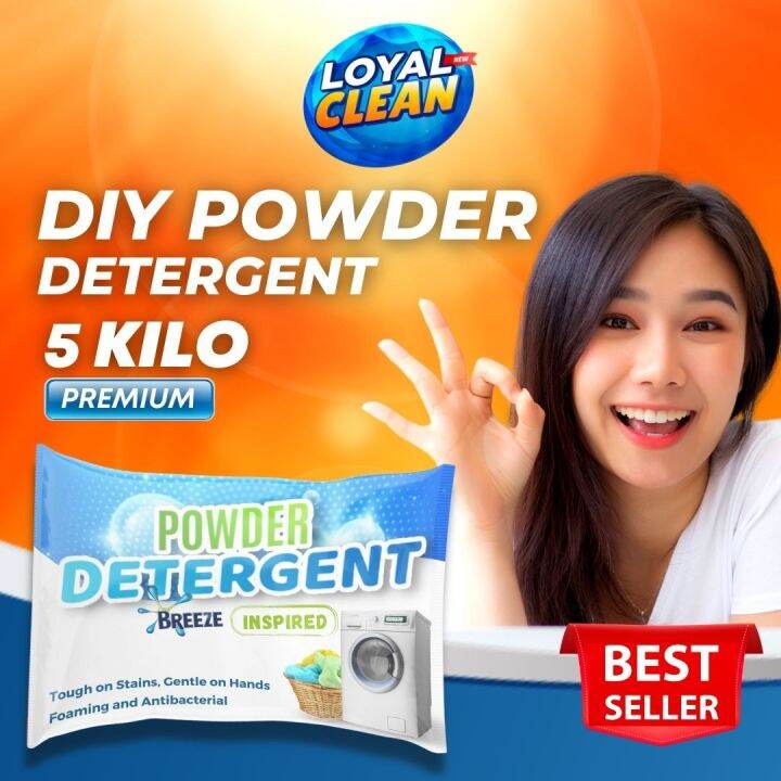 LoyalClean Premium Powder Detergent Kit 5kg Effective Laundry Cleaning Kit and Highly Formulated