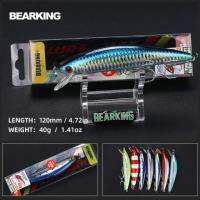 [Sell Well]✴BearKing ตกปลาโดยใช้ปลามินเนาว์เป็นเหยื่อ120Mm/40G คุณภาพระดับพรีเมียม Luzender แบบจมกองสูงสำหรับ Tenggiri Pintail Japan Design
