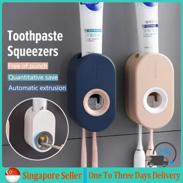 Wall Mounted Automatic Toothpaste Dispenser Squeezers Bathroom Accessories  Toothpaste Holder Dispensador Pasta Dientes