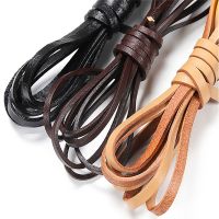 ▪◕✸ 2 Meters 3 Colors Retro Genuine Leather Cord 2-10mm Flat Strand Cow Leather Rope Fit Necklace Bracelets DIY Jewelry Accessories