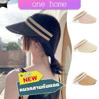 One home หมวก​สานครึ่งหัว หมวกสานกันแดด สไตล์เกาหลี  Sun hat