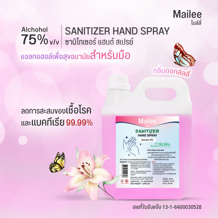 mailee-zanitizer-hand-spray-แอลกอฮอล์เพื่อสุขอนามัยสำหรับมือ