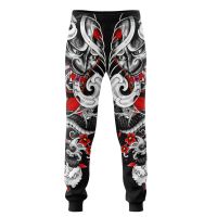 CLOOCL Men Trousers Sakura Samurai 3D Pattern Printed Male Trousers Casual Pants Hip Hop Streetwear Women Sweatpants