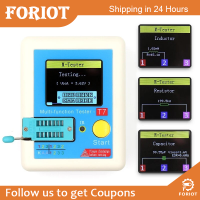 Foriot  LCR-T7ทางการใหม่เครื่องทดสอบทรานซิสเตอร์ TFT เครื่องทดสอบ LCR ESR ทรานซิสเตอร์ไดโอดตัวทดสอบความจุเครื่องทดสอบอเนกประสงค์ Multimeter160x128จอแสดงผล TFT