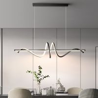 Modern Led Pendant Lights Chandelier Gold Wave Lampadario Lamp ECG Dinning Room Bedroom LivingRoom Kitchen Hanging Pendant Lamp