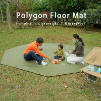 4.1X4.1M ขนาดใหญ่ Camping Mat Hexagon แปดเหลี่ยมกันน้ำ Ground แผ่นรอยเท้าเสื่อปิกนิก Big Tarp กันสาด Shade Beach Travel Mat