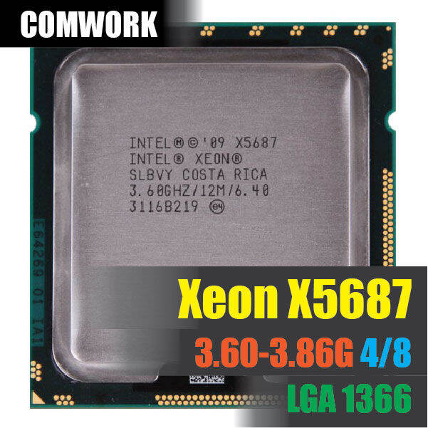 ซีพียู Intel XEON X5687 LGA 1366 CPU PROCESSOR X58 WORKSTATION SERVER ...