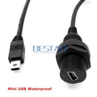 20เซนติเมตรมินิ USB และ USB 2.0 IP67สายเคเบิลกันน้ำ,มินิ USB ชายกับหญิงกันน้ำเชื่อมต่อสายไฟต่อ1เมตร