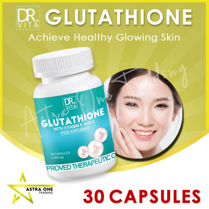 Authentic! Dr. Vita Glutathione Capsule Gluta, Vitamin C + Vitamin E ...