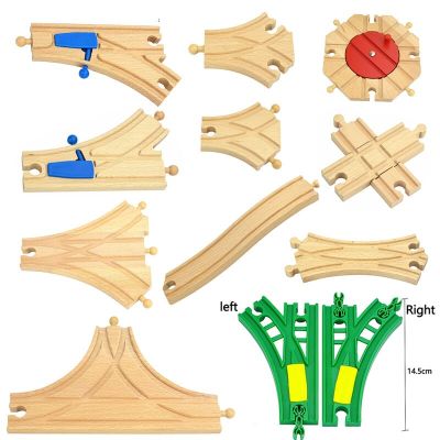 Intersection Star Wooden Train Track Railway Accessories Bifurcation Crossroads Forked Track Expansion Track Fit Brio Wooden Toy