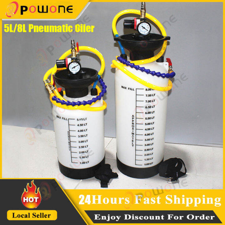 5L/8L Pneumatic Gear Oil Pumping Pump HighSpeed Oil Injector Filling