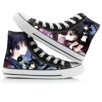 ▼  Black rock shooter anime graffiti printing high male and female students help canvas shoes young cartoon breathable sandals