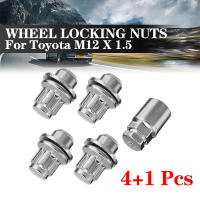 5Pcs Wheel Lug Bolt Stud Nut รถล็อคล้อ Bolt Nuts M12 x 1.5 สำหรับ Toyota อลูมิเนียมอัลลอยด์ล้อ Bolts ยาง Anti-theft สกรู-lihanrui