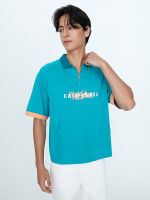 มอสซิโม®  M2240-0001 เสื้อโปโล Oversized Zipper Polo With Pocket - Green