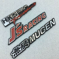HKS รถรับส่งข้อมูลตรา Mugen ไฟฟ้าด้านหลังโลหะ3D การแข่ง JS โลโก้พอดีกับ CIVIC รถรับส่ง CRV ไฟรถยนต์ HRV Brio