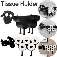 Sheep Tissue Holder Decorative Wall Mounted Toilet Paper Holder Metal Dog Roll Paper Storage Rack for Bathroom Accessories Toilet Roll Holders