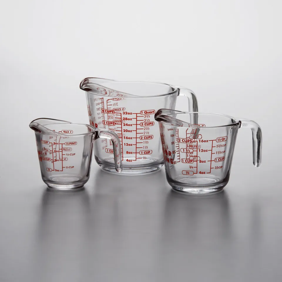 Anchor Open Handle Measuring Cups, Set of 3