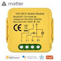 ☍ Lonsonho Matter WiFi Smart Switch Module Relay 1-Gang 16A Compatible Homekit Smartthings Google Home