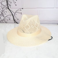 ฤดูร้อนใหม่ Hollow Out กว้าง Brim ปานามาหมวกฟางสำหรับชายกลางแจ้ง Breathable Unisex Shading Beach Sun หมวก Chapeau Femme Jazz หมวก