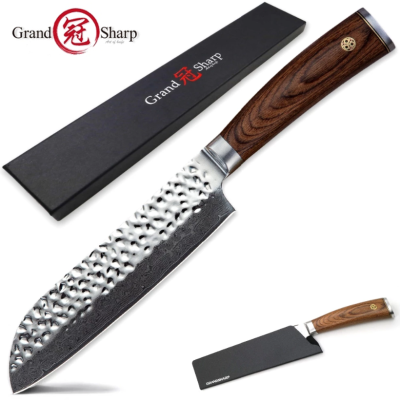 NEW 2022 Damascus Knife Set Chef Santoku Paring Knife vg10 Japanese Damascus Steel Professional Kitchen Knives 🔥พร้อมส่ง🔥ส่งจากร้าน Malcolm Store กรุงเทพฯ