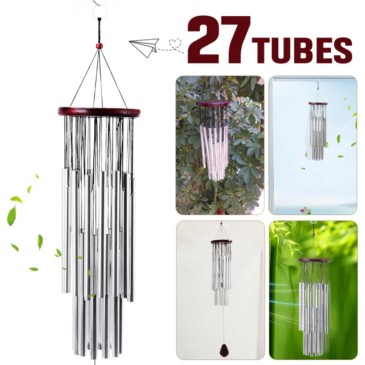 27 Tubes Wind Chimes Church Wind Bells Home Porch Balcony Outdoor Yard ...