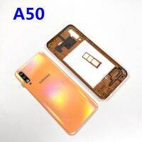 【✔In stock】 diyi45718 สำหรับ Samsung Galaxy A50 2019 A505 A505f/Ds Shell พลาสติกฝาหลังกรอบกลางพร้อมกับซิมการ์ดถาด