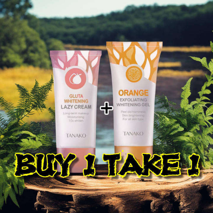 『BUY 1 TAKE 1』TANAKO Skin care set Orange Facial Exfoliating Gel 50g ...