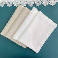 12 Pieces White Placemats Table Mat Napkins Cotton Fabric Napkin Table Dinner Napkins For Party Wedding Many Size Available