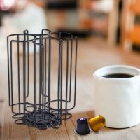 【YF】 Rotatable Coffee Capsule Holder Espresso Prateleira De Armazenamento Decoração Tower Stand Cozinha e Escritório Bar 32PCs