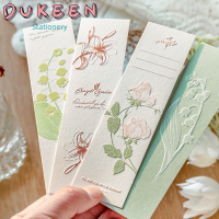 DUKEEN 20Pcs เขียนธรรมชาติ Retro Embossed Letterpress บุ๊คมาร์ค Bullet Journaling อุปกรณ์เสริม Aesthetic นักเรียน Bookmarker