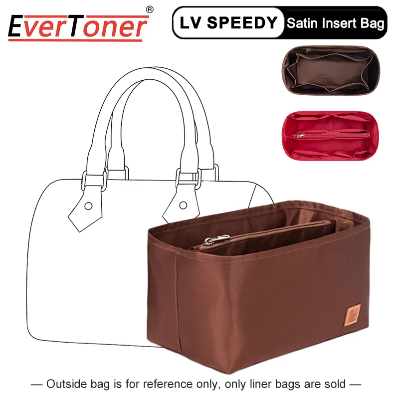 EverToner For LV SPEEDY 20 Felt Cloth Insert Bag Organizer Makeup Handbag  Travel Storage Organizer Inner Purse Cosmetic bags