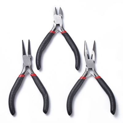 3Pcs/Set Jewelry Pliers Sets DIY Tool Kit Ferronickel Side Cutter Round Nose Chain Nose Pliers Jewelry Making Tool
